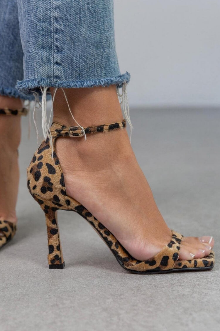 Giulia | Sandales à talon haut et imprimé animalier