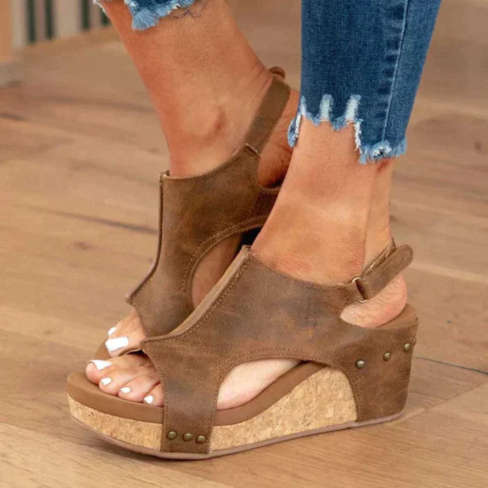 Nicole - Sandales compensées stylées