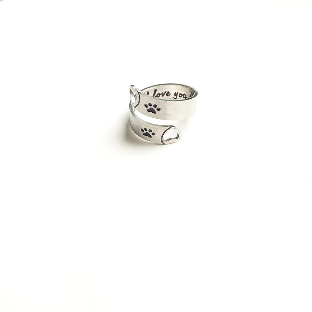 Bague Ajustable avec Design de Pattes et Cœurs – FAYAIE