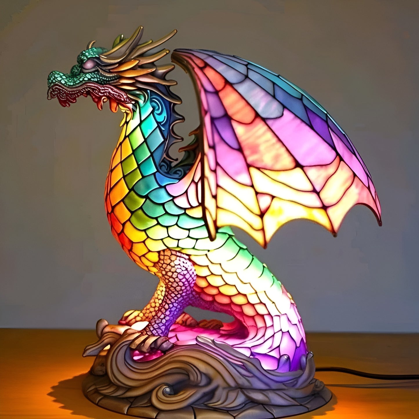 Ignis | Lampe dragon Magisk en verre coloré