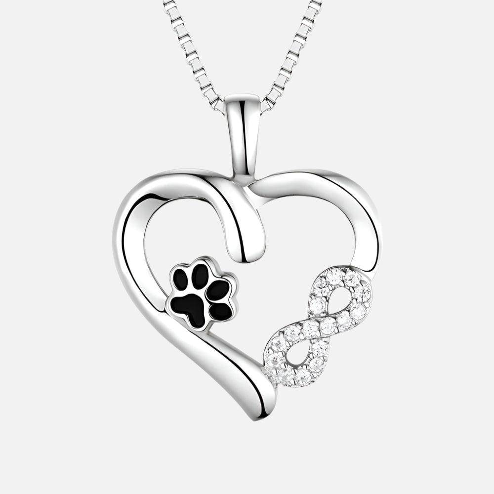 Sorea - Collier en cœur surmonté d'un symbole infini