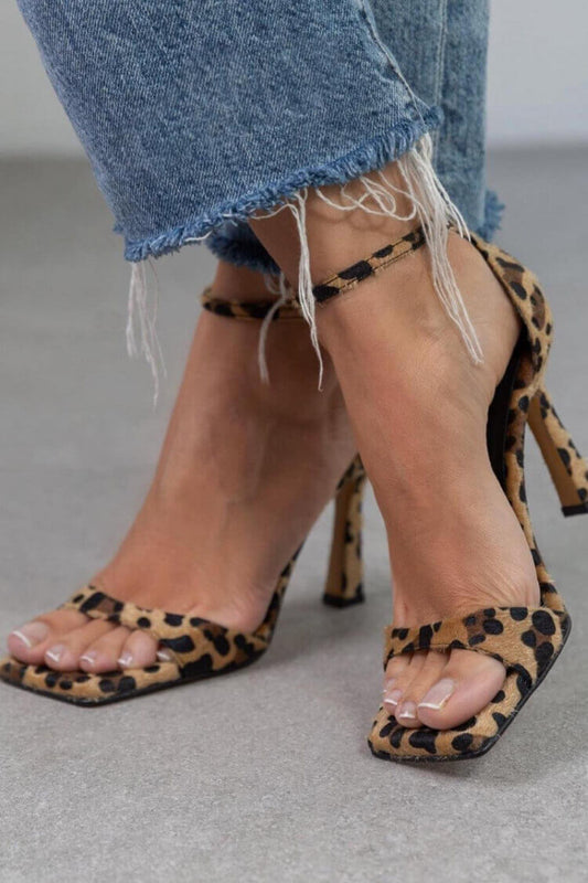 Giulia | Sandales à talon haut et imprimé animalier