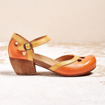 Farah - Sandales confortables à talons bas