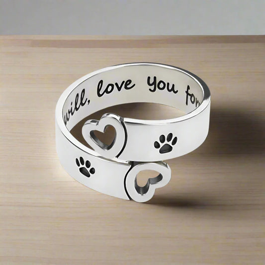 Bague Ajustable avec Design de Pattes et Cœurs – FAYAIE