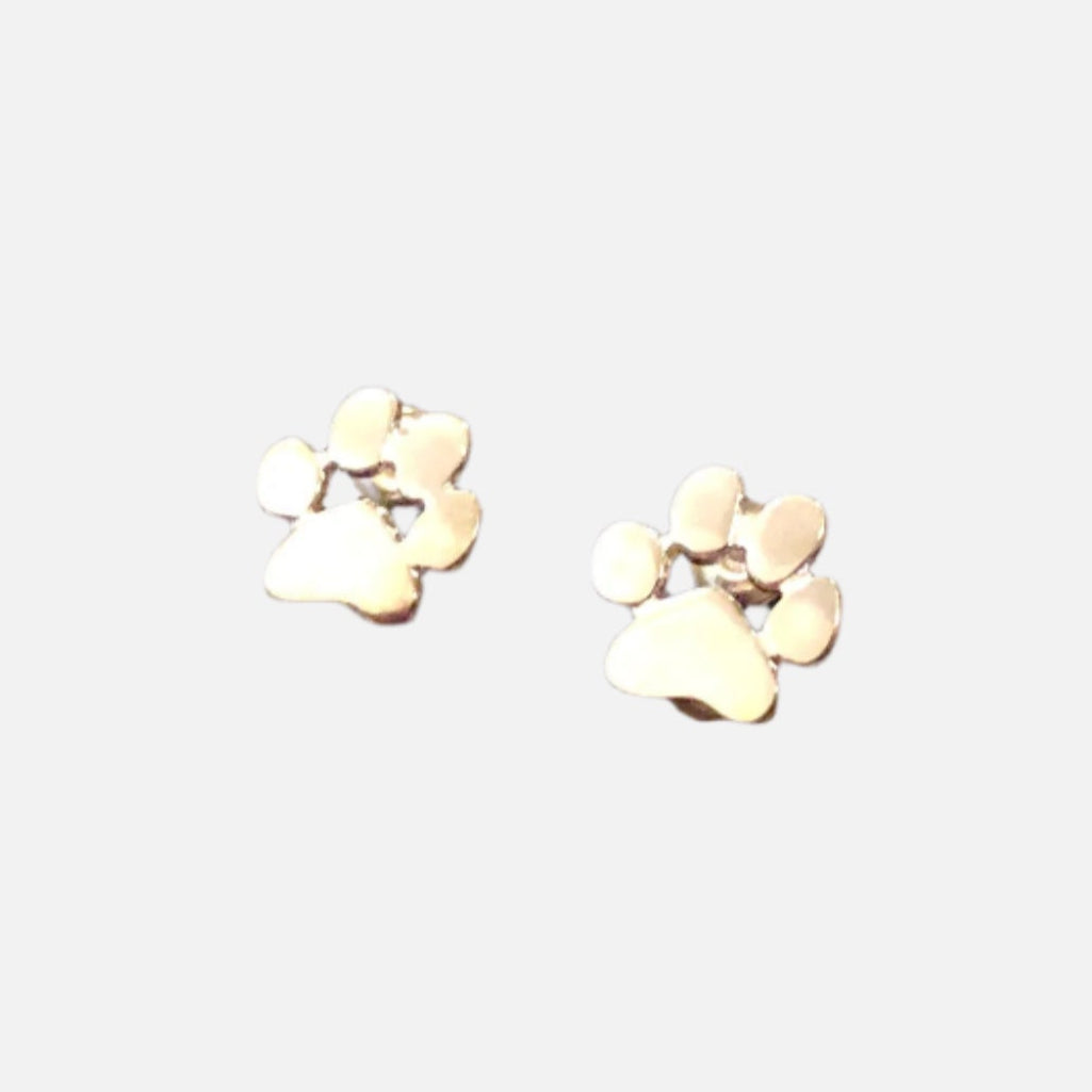 Boucles d'oreilles en patte de chien en or - Linai