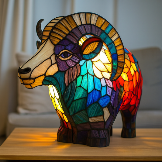 Bijou | Lampe chèvre Magisk en verre coloré