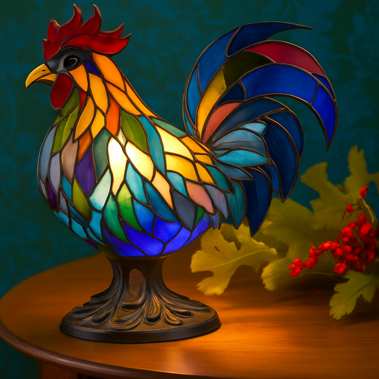 Hector | Lampe coq en verre coloré Magisk