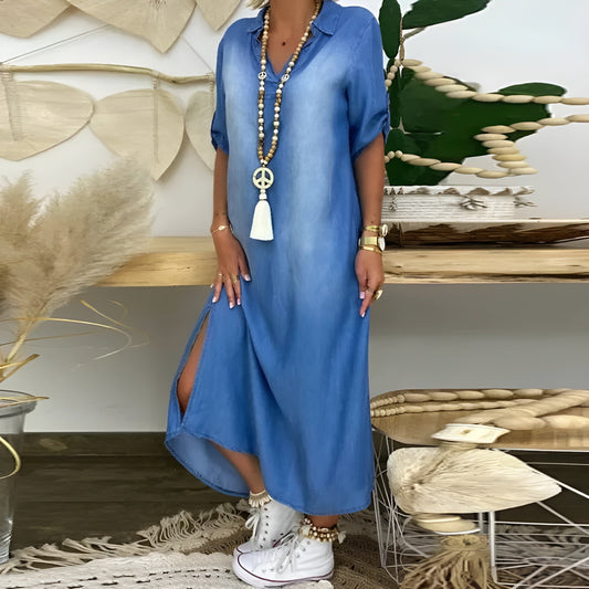 Sofia™ | Robe en denim avec décolleté en V