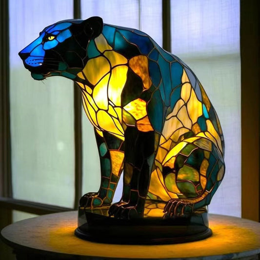 Fauve | Lampe panthère Magisk en verre coloré