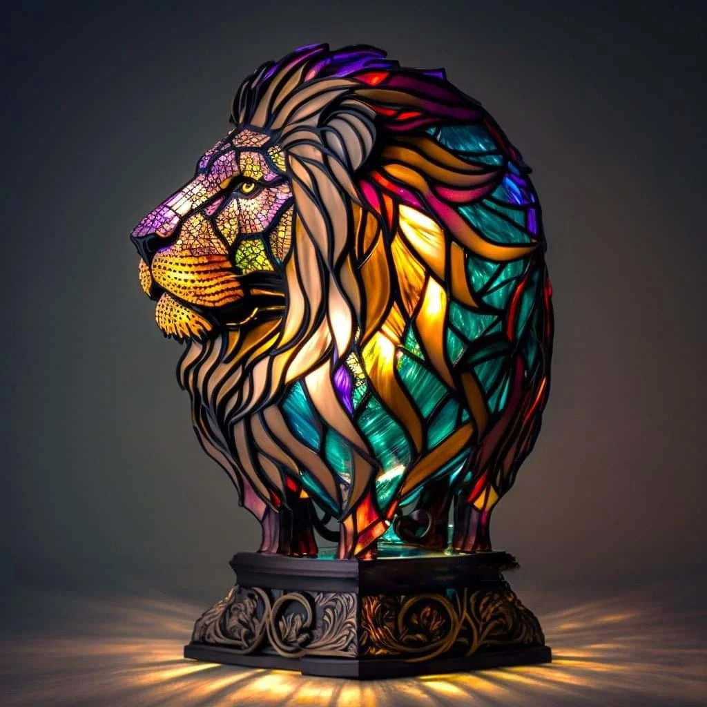 Simba | Lampe lion Magisk en verre coloré