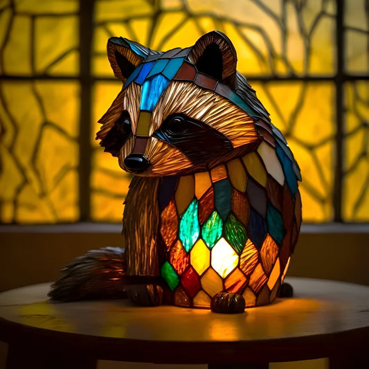 Filou | Lampe raton laveur Magisk en verre coloré