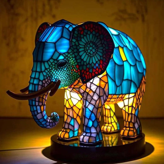 Rajah | Lampe éléphant Magisk en verre coloré