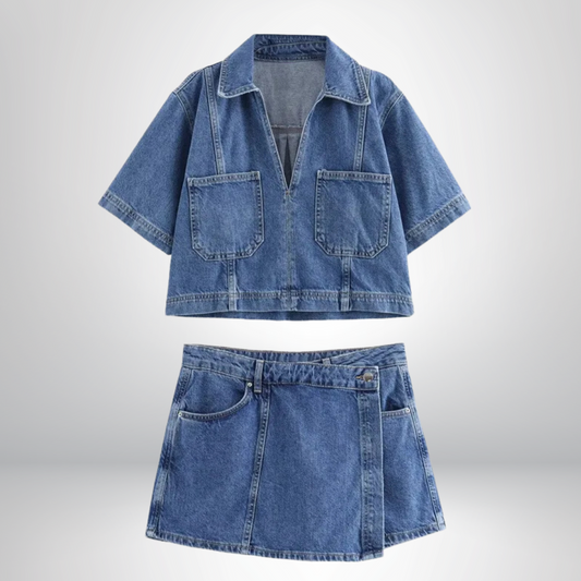 Sofia® | Ensemble en Denim à Col V