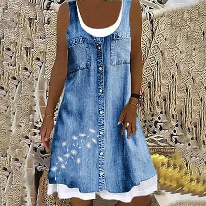 Sofia™ | Robe en Denim Douce et Élégante
