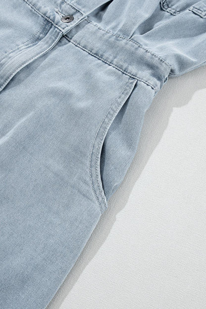 Sofia® | Robe en Jean Élégante avec Manches Courtes en Chauve-Souris